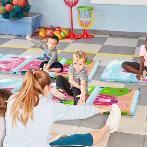 Image of Shellwei Vinyl Nap Mat Kid Preschool Daycare Sleep Mat,Castle