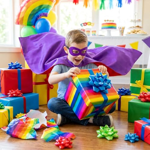 Image of Superhero Capes for Kids Halloween Costumes and Dress up - Superhero Toys Capes 4-10 Year for boys birthday party Gifts
