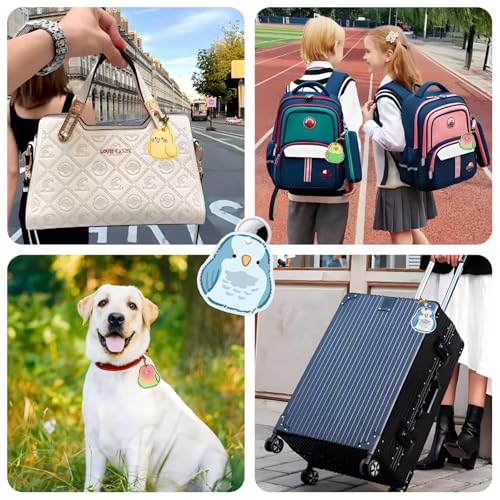 WEAUSUP Tracker Tag Holder Case with Keychain, Anti-Scratch Protection of Tracker Tags,Universal Smart Tag Holder,Cute Birds Shapes Designed for Birds Lovers — view 4