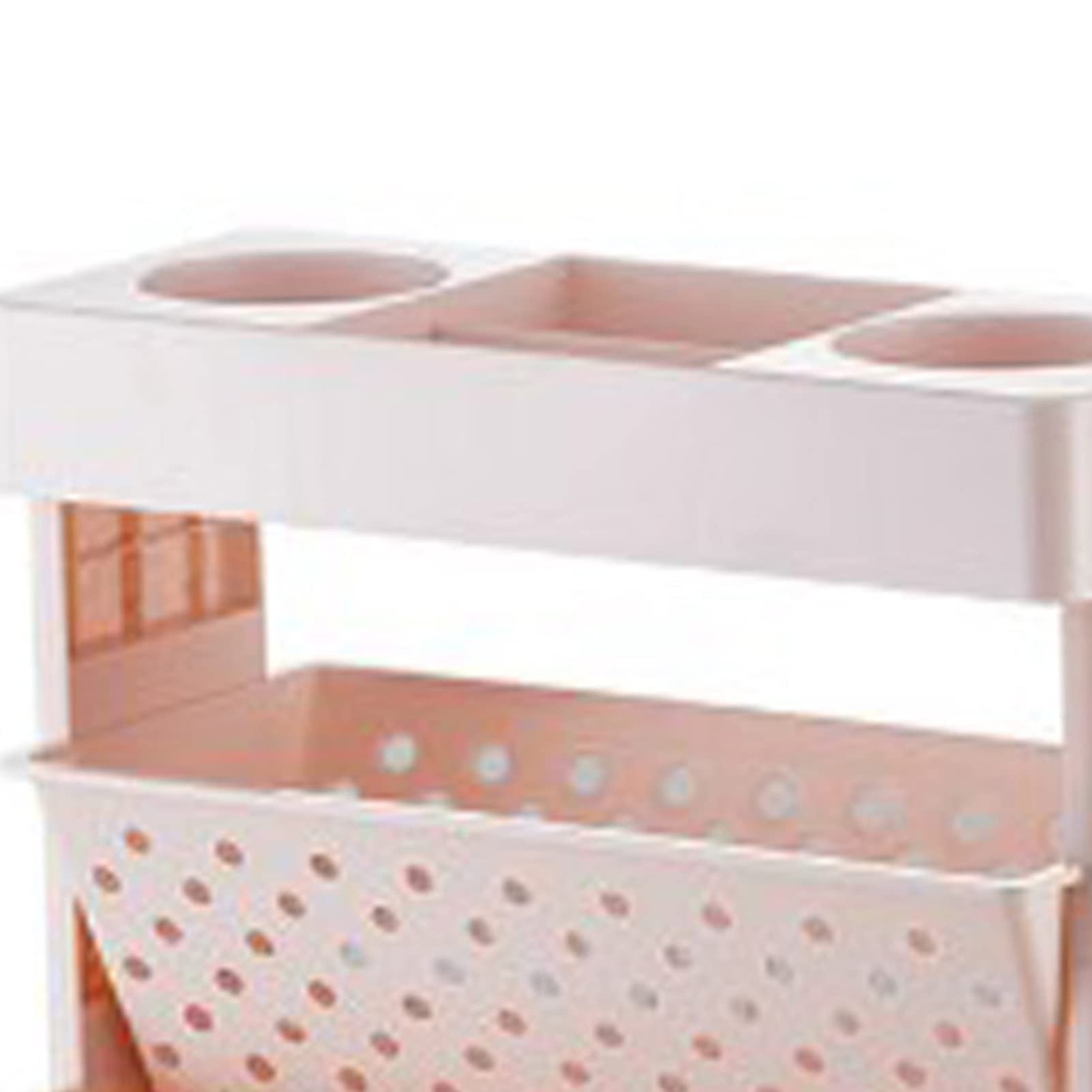 Pssopp Servierwagen Küchenwagen Kinder Bücherregal Wand Regal Allzweckwagen Regal auf Rollen für Küche, Schlafzimmer, Büro (Rosa)