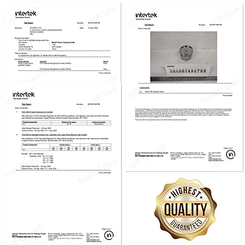 Mastiff Gears ® 304 (18/8) Stainless Steel (Fda Compliant) Camping Cup/Pot With Lid And Folding Handles, Ideal For Bushcraft, Backpacking, Survival, And Other Outdoor Activities #TOP6