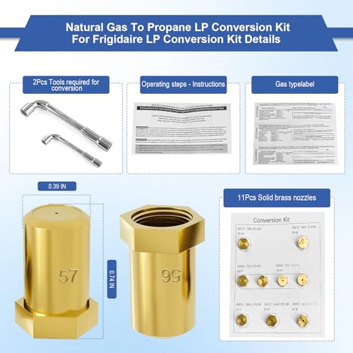 Range LP Conversion kit for Frigi-daire LP Conversion Kit, For Frigi-daire Series Natural Gas To Propane LPG Conversion Kit, Replaces 4980407 AP7213138 A22390101 316243720 316243721 316243723. by CSZKJXPA - Used condition - Image 2