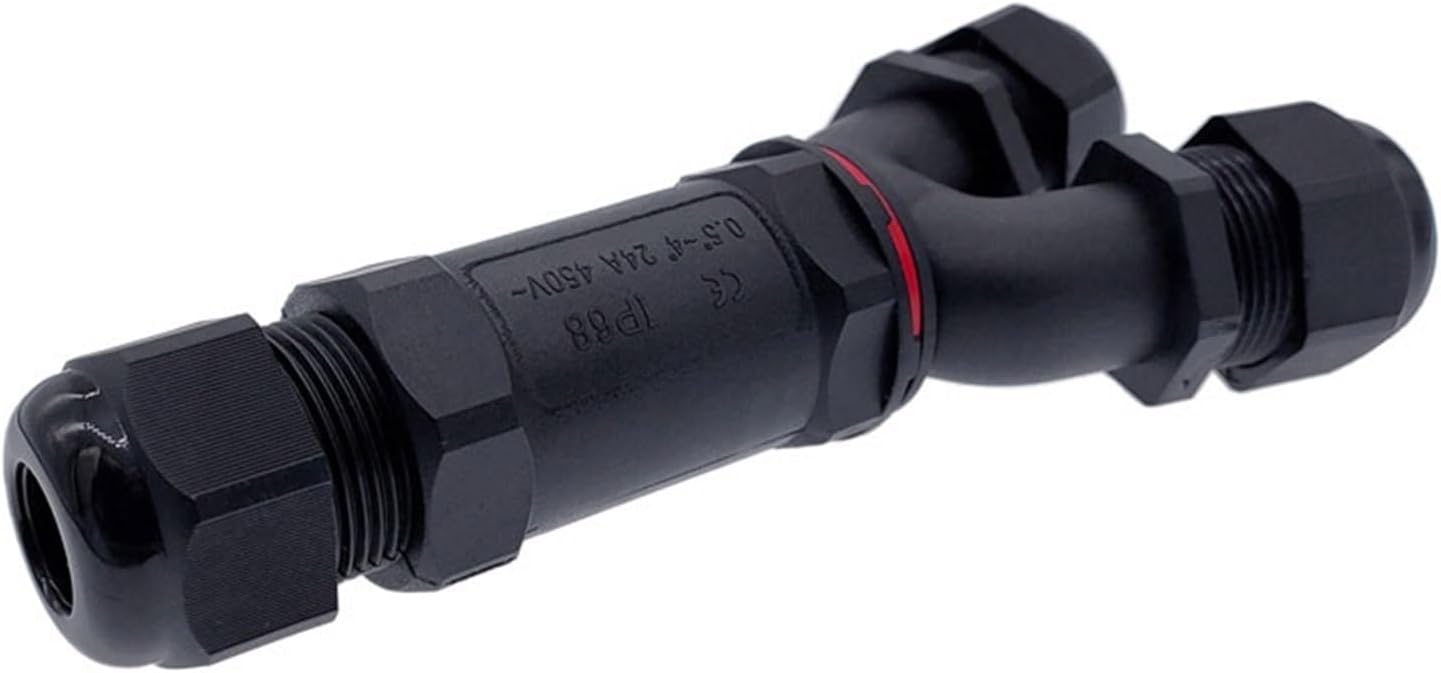 1PCS Y-Type Wire 2pin 3pin 4pin 5pin Waterproof Cable Connector IP68 Gland Sleeve connectors 3-Way Quick tee Connector(Y-3)