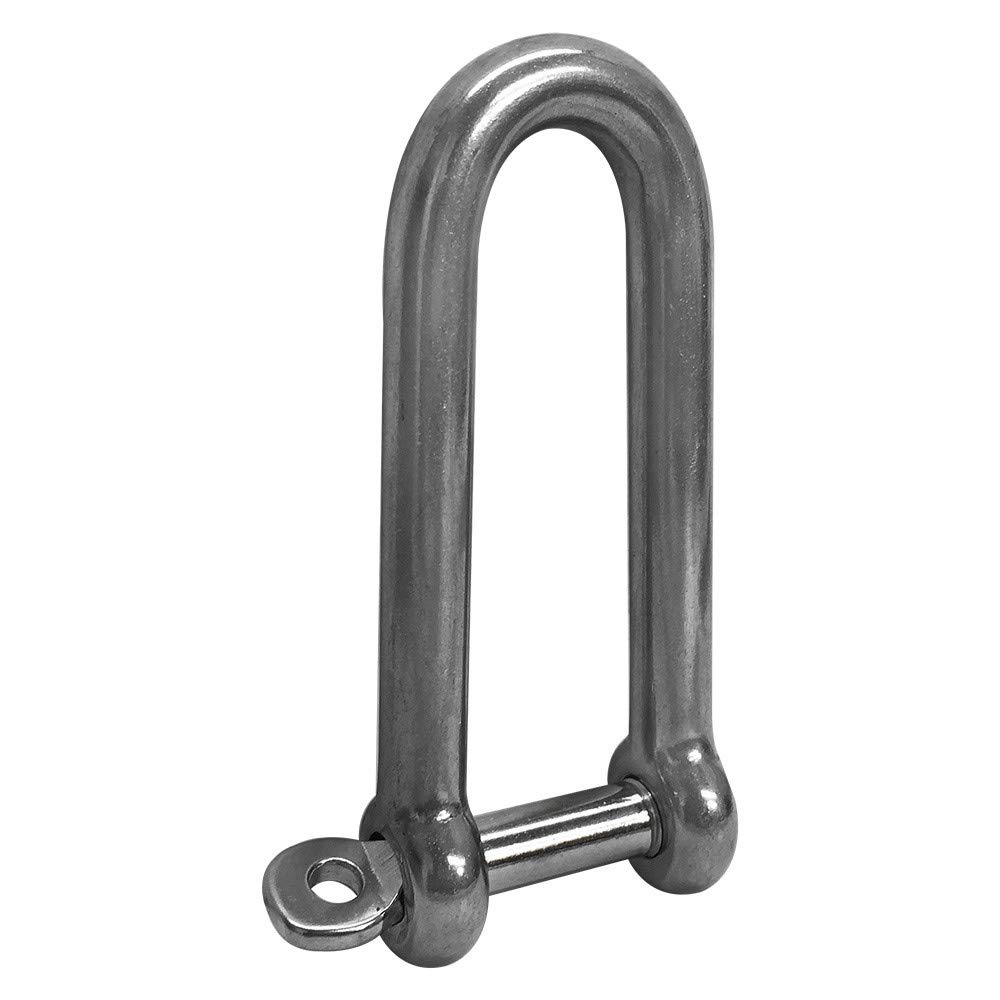 Prolinemax 5 Pc 3/8'' Boat Marine Stainless Steel Long D Shackle W/Captive Pin Rigging 1,000 Lbs Cap.