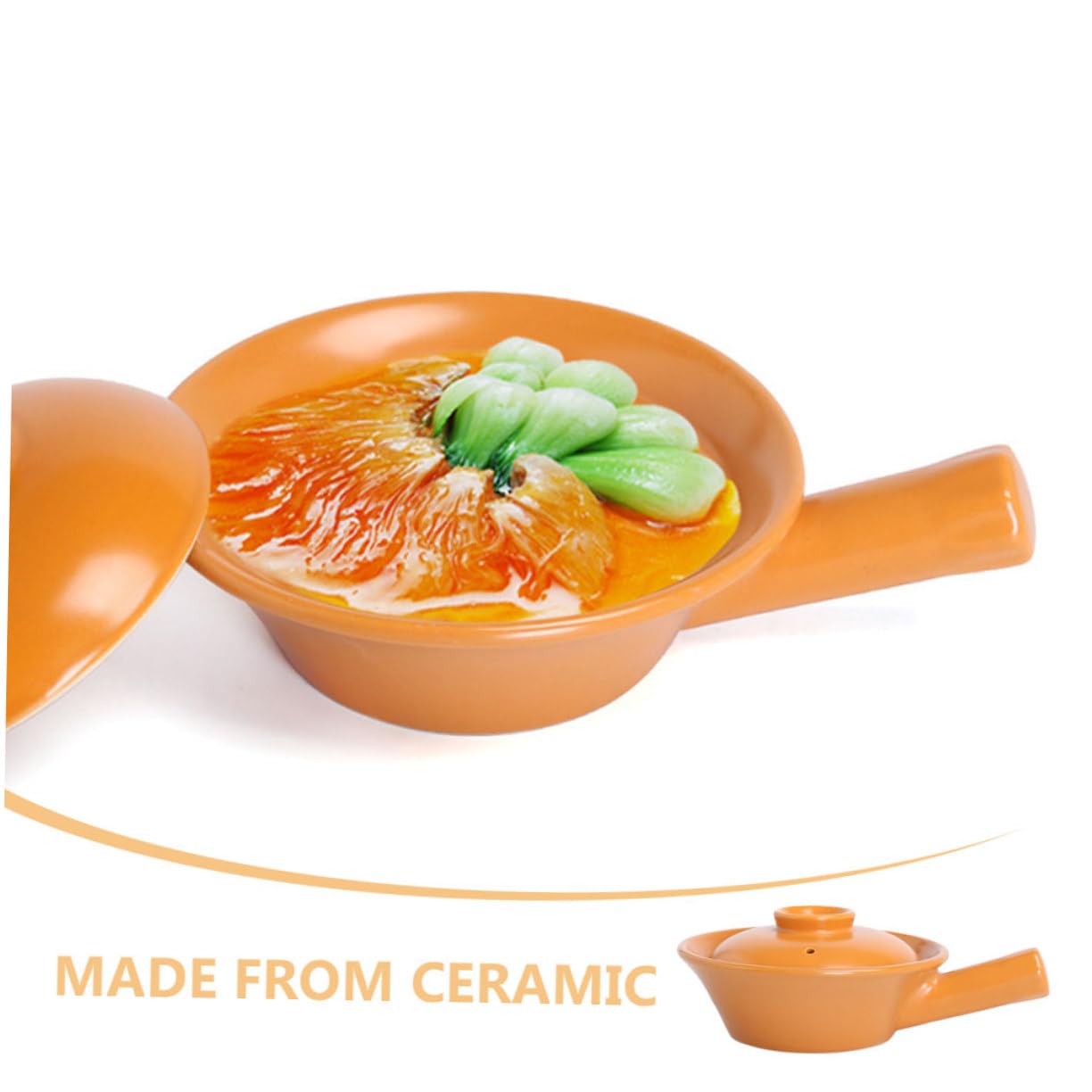 ULTECHNOVO Küchenhelfer Keramikkocher Mit Griff Für Brei Suppe Und Speisen Dem Herd Hitzebeständig Kleiner Topf Für Küche Zuhause Vorrat Kochen