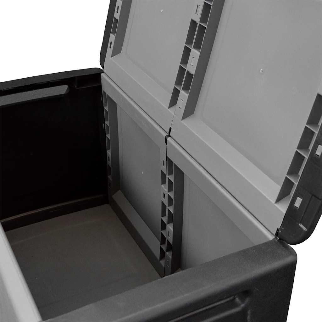 Garten-Aufbewahrungsbox 96x53x57 cm 230 L Dunkelgrau Schwarz Wetterfeste Aufbewahrungsbox für Auflagen und Kissen mit UV-Schutz und Stauraum