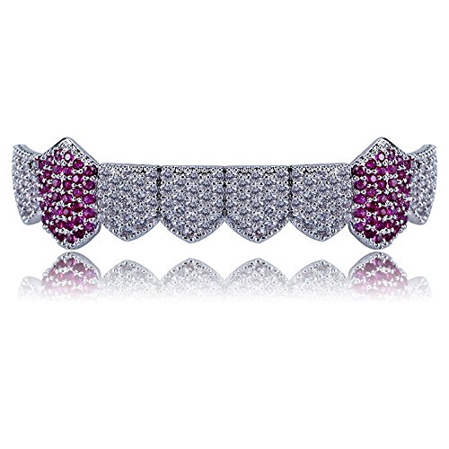 JINAO Gold-Plated Brass Grillz Set with CZ Bottoms