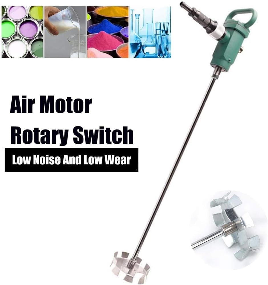 Pneumatic Paint Mixer, 680W Stainless Steel Pneumatic Mixer, Paint Air Agitator, Adjustable Speed, Porous Heat Dissipation, Paint Automatic Stirrer for Industrial Barrel, Paint, Plaster