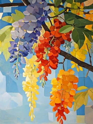 Diamond Painting Fleur 80x110cm Kit Complet Broderie Diamant Adulte pour Point de Croix YJ-545