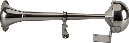 Miniatura 23 de Bocina de barco marino de 12 V, impermeable, de acero inoxidable, bocina de trompeta doble para barcos, barco, velero, yate, vehículo todoterreno