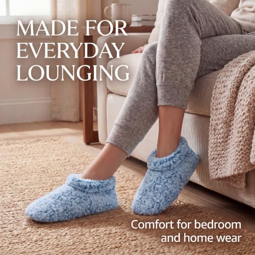 Image of Cozylook Fuzzy Slippers for Women Indoor Soft Sole Slipper Socks | Warm plush feel, non slip grippers, easy step-in, flexible bottom, bedroom and home wear