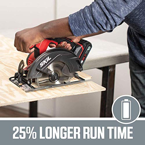 Skil 20V 6-1/2 Inch Cordless Circular Saw, Includes 2.0Ah Pwrcore 20 Lithium Battery And Charger - Cr5406-10 #TOP2