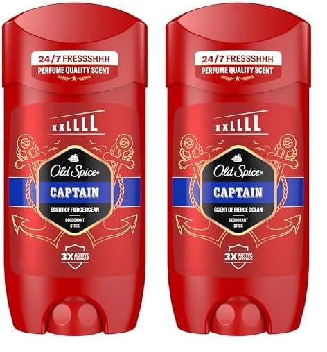 Old Spice Captain Deostick für Männer 85 ml, 24/7 Frischhh bei täglicher Anwendung, langanhaltender Duft in Parfumqualität, Schutz vor Gerüchen, Ohne Aluminiumsalze, unsichtbar auf Schwarz und Weiß
