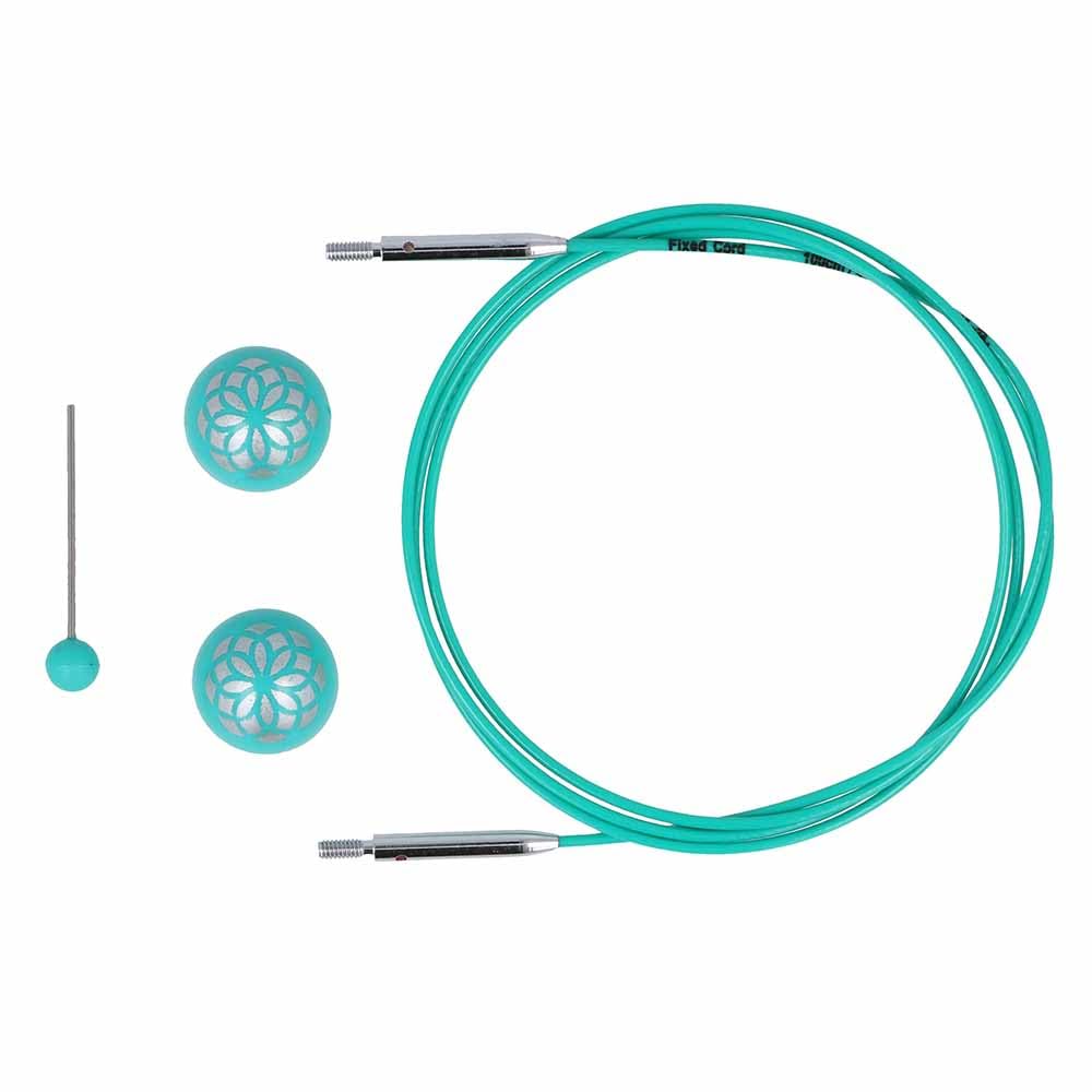 KnitPro Mindful Fixed Int. Cable for 100cm Needle - 3pcs, Blue