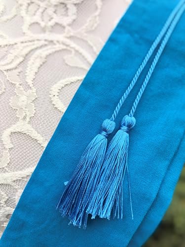 FANFAN Mexican Style Belts Plus Size Colorful Belt Orange Red Cotton Belt for Women Dress Cinco de Mayo Sash Belt E84