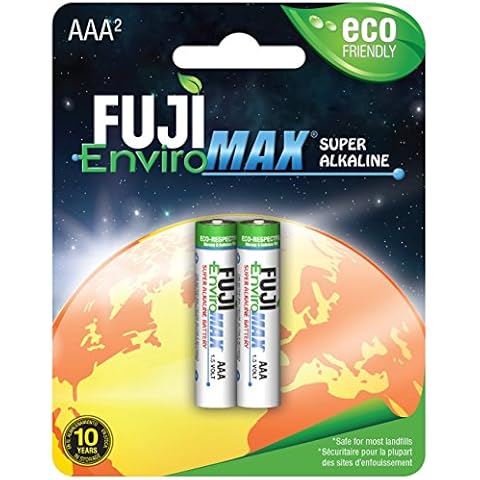 Fuji Enviromax AAA Super Alkaline Batteries - Eco-Friendly, Long Lasting, Powerful, No Harmful PVC & Heavy Metals Used - (2 Pack) Cover