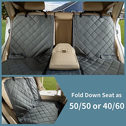 Zq Back Car Seat Cover For Dogs, Pet Bench Car Seat Cover Protector Stays Securely In Place, Waterproof & Heavy-Duty Rear Seat Cover Fit For Standard Cars & Suvs (Gray, L) #TOP4
