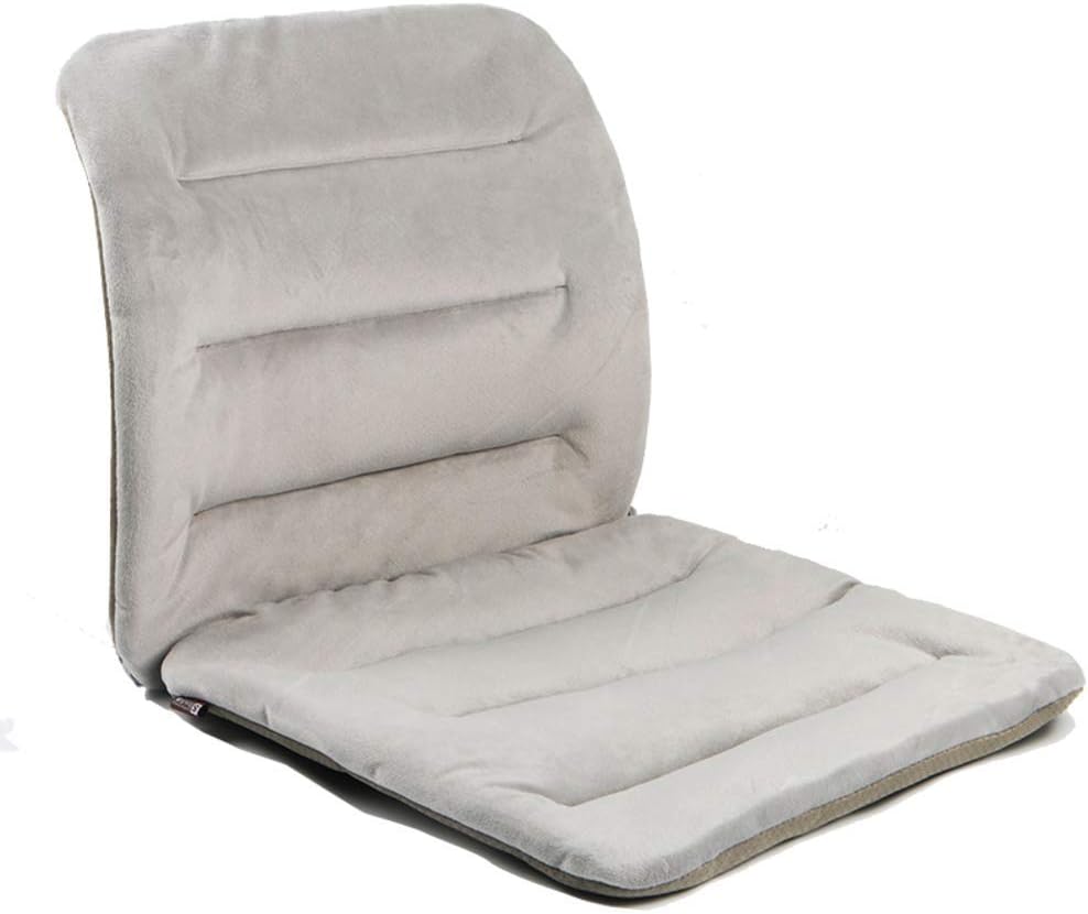 PLLXY Algodón Cojín Coxis Ortopédico Color Sólido,Suave Mecedora Cojines para Silla,Espesar Estera De La Silla Antideslizante Almohadilla del Asiento Respirable Silla Asiento-Gris 50x110cm(20x43inch)