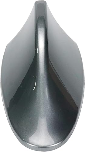 Miniatura 3 de Modengzhe Cubierta de antena de aleta de tiburón de repuesto para techo de automóvil, adorno pintado de color azul metálico, material ABS,