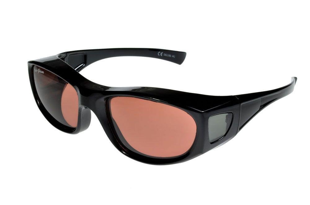 Over-Glasses Fit Piccolo Polarised Sunglasses Black/Copper Small