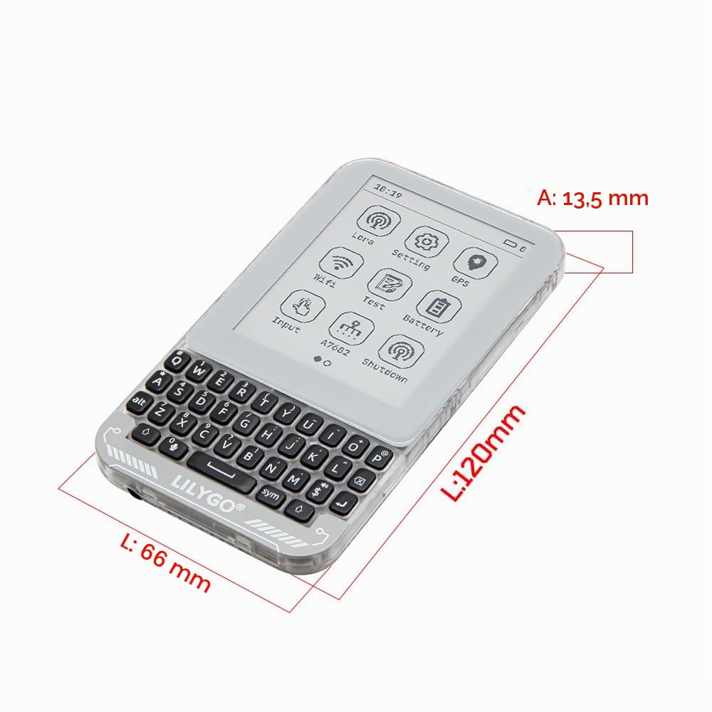LILYGO T-Deck Pro SX1262 LoRa 868 MHz GPS Wireless Module TTGO - Scheda di sviluppo con 3,1 pollici Ultra Wide Viewing Low Power E-Paper (A7682E Meshtastic Firmware)