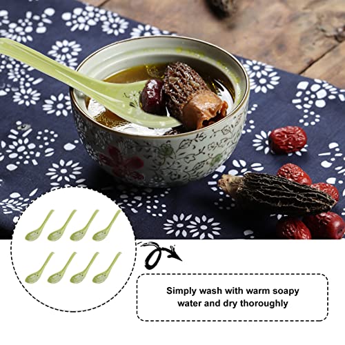 8Pcs Melamine Soup Spoons Chinese Asian Soup Spoons Ramen Noodle Spoons Porridge Spoons Rice Spoon Dinner Spoon For Kitchen #TOP1