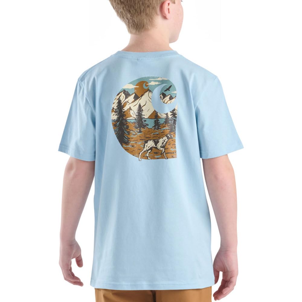 Carhartt Kid's CA6737 Wilderness T-Shirt mit Tasche, kurzärmelig, Jungen