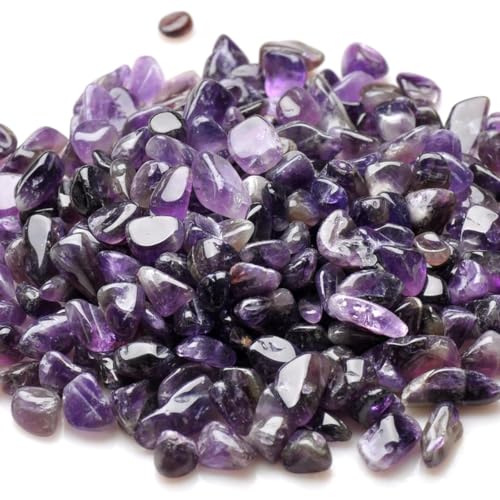 Image of WAYBER 2 Lbs /920g Natural Purple Amethyst Quartz Crystal Stones Irregular Decorative Pebble Rock Sand for Aquarium /Fish Turtle Tank /Vase Fillers /Air Plants /Succulent Plants Decor (Fill 2 Cups)