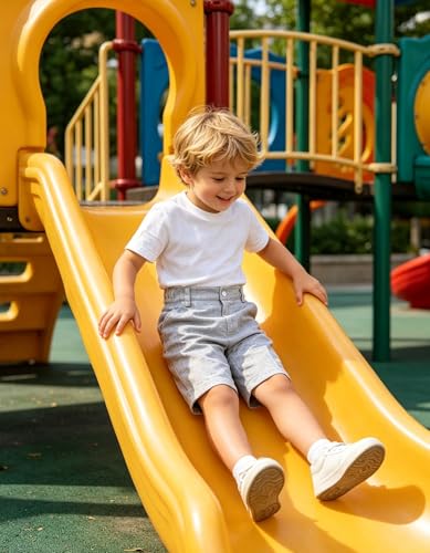 Image of Boy Shorts Kids Stretch School Uniform Clothes Flat Front Dress Casual Shorts with Pockets for Summer