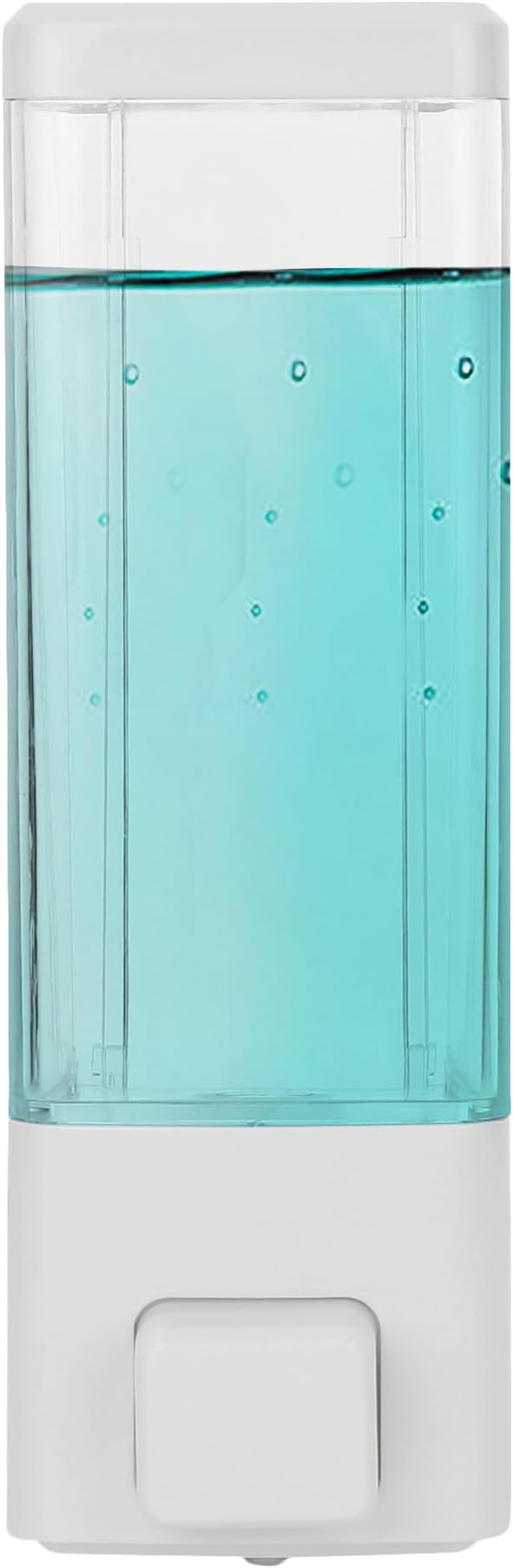 BATH GURU ABS Plastic Wall Mounted Liquid Soap Dispenser for Wash Basin Bathroom Kitchen (350 Ml, White)