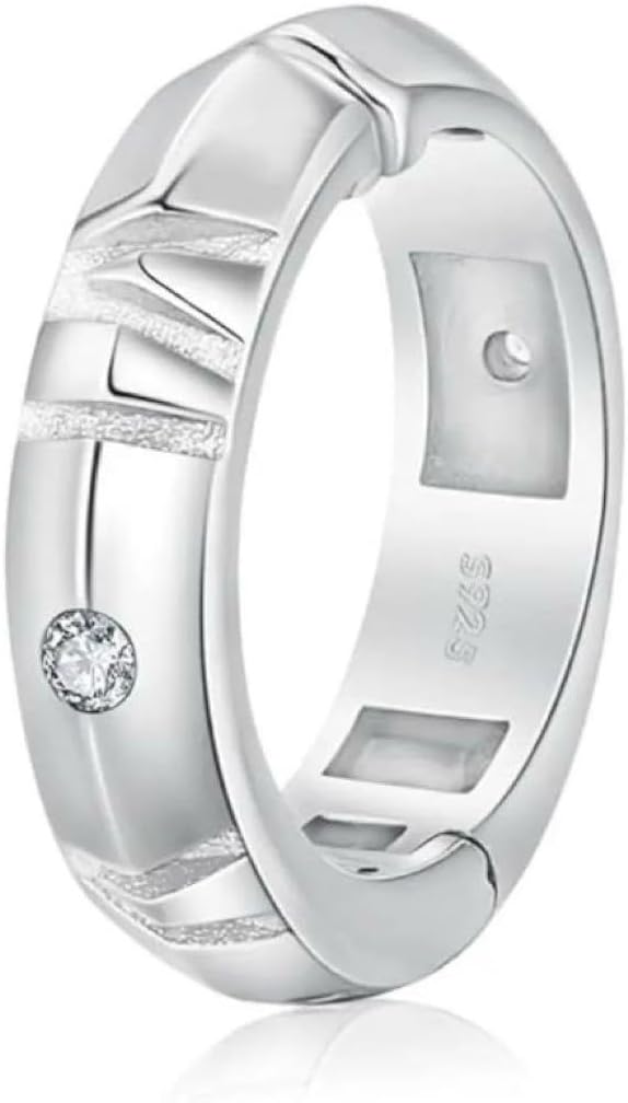 イヤリング メンズ フェイクピアス シルバー925 イヤーカフ 幅15mm