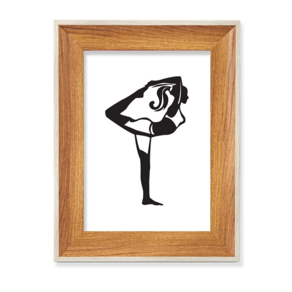 Cadre photo bois yoga pour briser le stress du travail quotidien