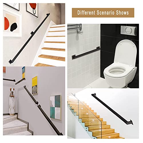 Barre de support de sécurité carrée au design architectural pour escalier - 5