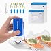 Sous Vide Bags BPA Free Reusable Food Vacuum Sealer with Rechargeable Vacuum Pump for Food Storage, Space Saving and Freezer Safe, Fits Any Sous Vide Cooker, 5 Zipper Bags (2 Large + 3 Medium)
