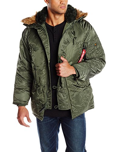 Alpha Industries Men's N-3B Parka, Sage, S