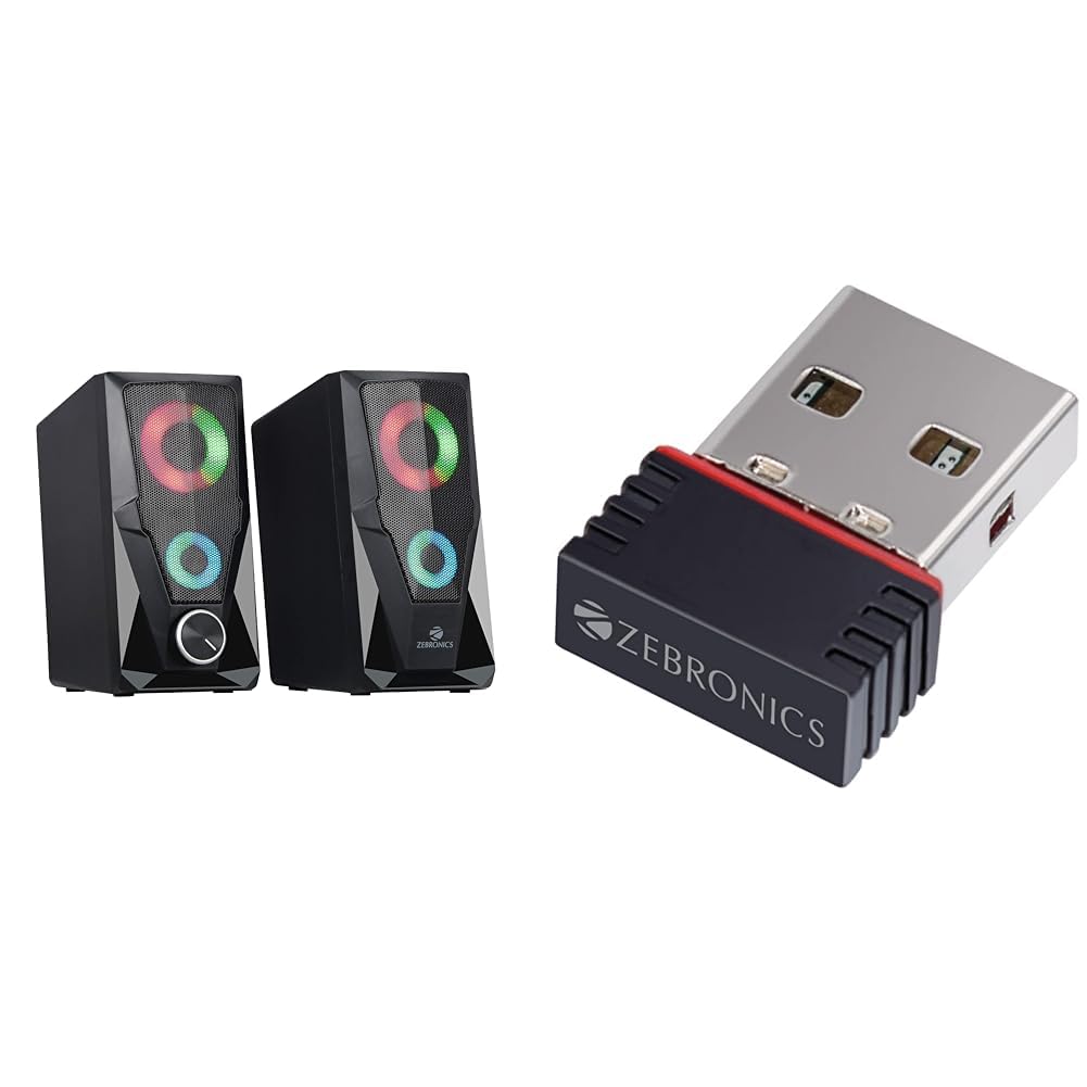 Zebronics Zeb-Warrior 2.0 Multimedia Speaker with Aux Connectivity & ZEB-USB150WF1 WiFi USB Mini Adapter Supports 150 Mbps Wireless Data, Comes with Advanced Security WPA/WPA2 encryption Standards (B0BC14LPP5) Amazon Price History, Amazon Price Tracker