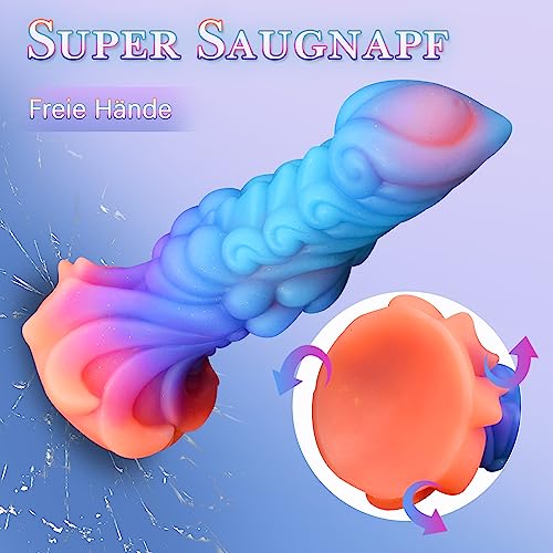 Monster Dildo mit Saugnapf Bad Dragon Leuchtender Fantasy Tier Alien Animal Silikon Knoten Dildo Diloschwanz Didloschwanz Analplugs Sex Spielzeug für die Frau Männer Anfänger Analspielzeug Sex Toy – Bild 6