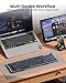ProtoArc Faltbare Tastatur Beleuchtet, XK01 Plus Bluetooth QWERTZ Klappbare Tastatur mit Ziffernblock mit 3 Kanälen für iPad iOS Android Windows Laptop PC - Schwarz