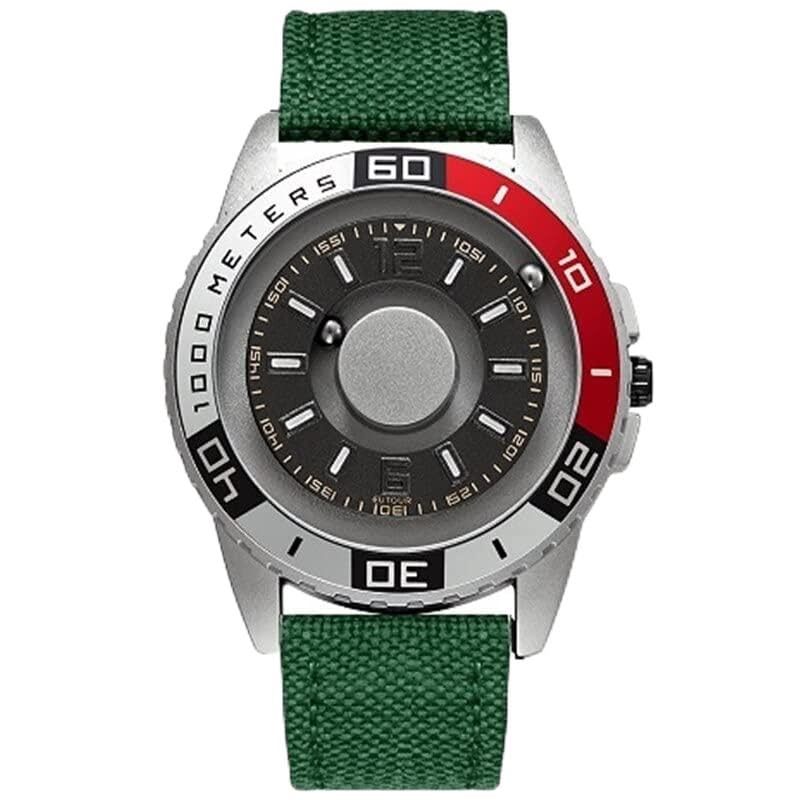 Guarda il nuovo orologio innovativo Magnete a nastro nero Orologio multifunzionale in metallo magnetico Orologio sportivo da uomo al quarzo Orologio da uomo