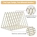 VOSTOR Files Folder Stand Desktop File Organizer, Triangle Wire Magazine Holder Book Shelf, 9 Slot File Sorter Eye-catching Decoration for Indoor Office Home, Photography Props, Fashion in INS(Gold)