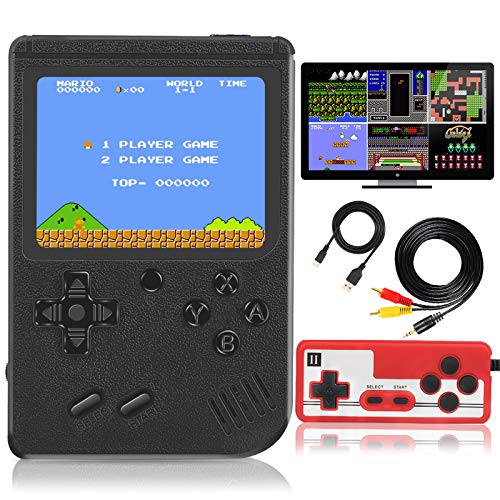 Jueapu Handheld Game Console, 500 Classic FC Games, Mini Handheld Game Console with 3.0-Inches Color Screen , 1020mAh Rechargeable Battery That Can Connect to TV and Two Players