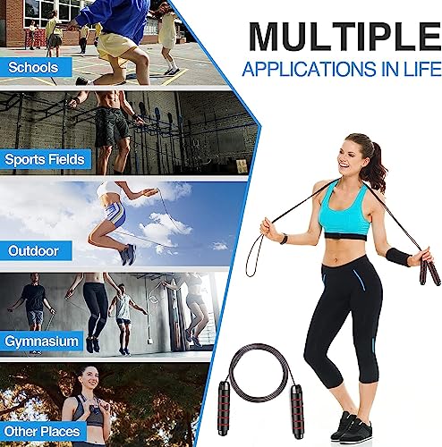 Image of Redify Skipping Rope Men and women and Children Exercise Rope for Exercise Workout & Weight LossTangle Free Jumping Rope for Kids Polyvinyl Chloride rope