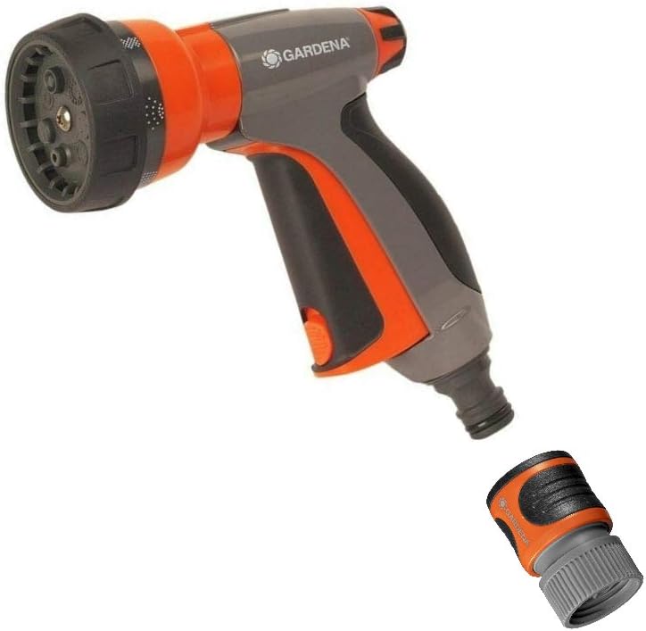 32121 Control Metal Multi-Purpose 7-in-1 Spray Gun with Built in Flow Control, 7 x 3 x 9 inches, orange