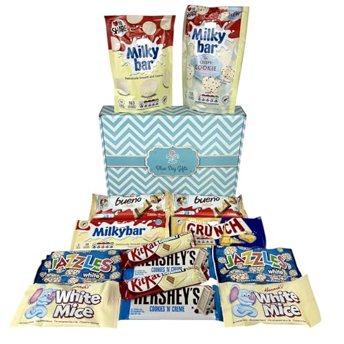 White Chocolate Hamper For Chocolate Lovers The Gift For All Those Candy Lovers. Bueno White Mice Jazzles And More Presented In A Luxury Gift Box.