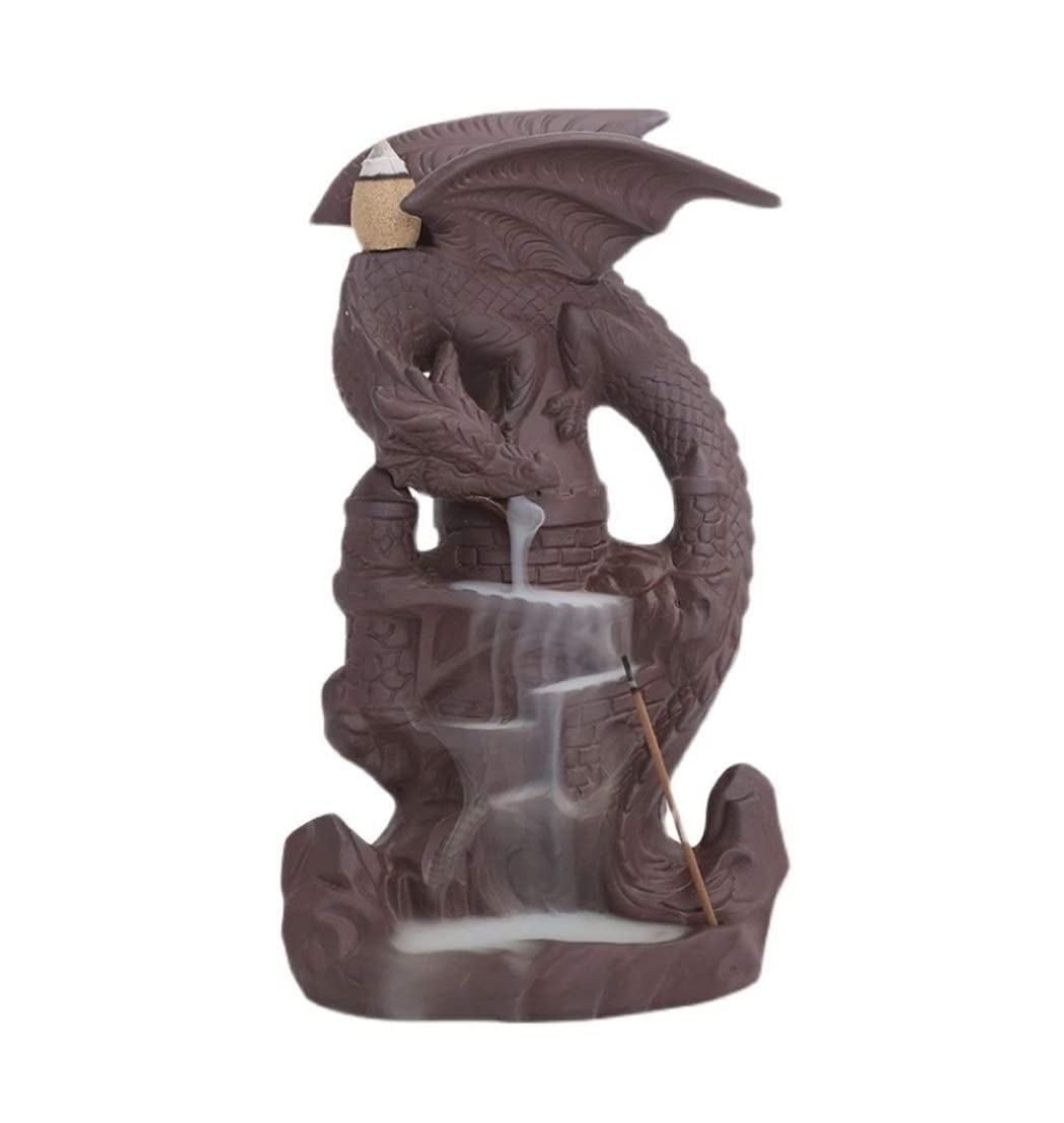 Kadzielnica Pojemnik na Kadzidło Smok Kadzidło Z Przepływem Zwrotnym Ręcznie Robiona Ceramika Statua Home Decor Wodospad Uchwyt Kadzidła Dekoracja Sypialni Uchwyt na Kadzidło do Domu