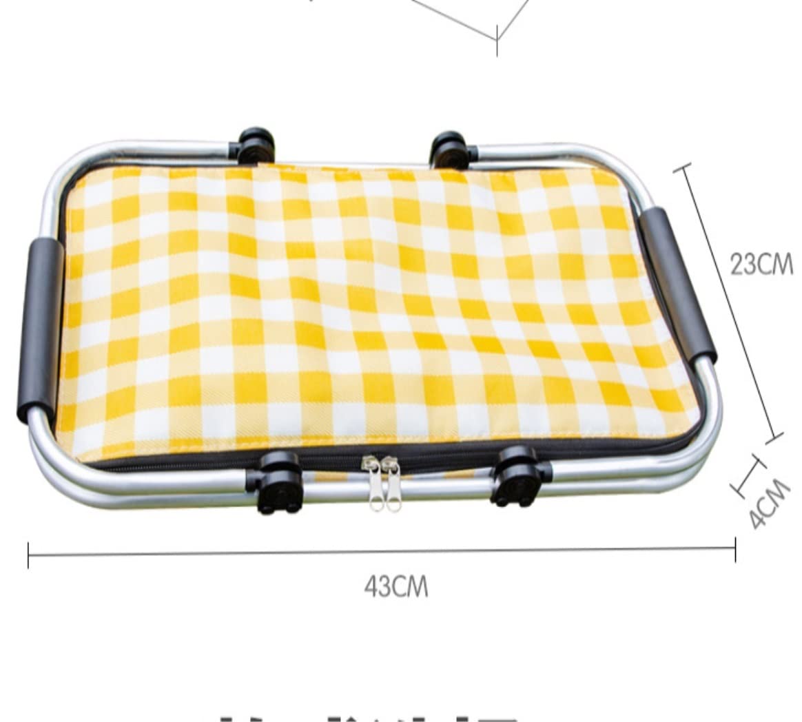 Cestino da Picnic Feste Borsa Termica Isolata Cestino da Picnic Pieghevole Portatile A Prova di Perdite per Scaldavivande Gita all’Aperto(Grün)