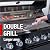 43-Inch Outdoor Gas Grill Island with 6 Stainless Steel Burners and Rotisserie Kit,85000 BTU Heat Output,LED Control Knobs,Double Grill Racks,Thermometer Gauge,Bottle Opener,Storage Drawers (Black)