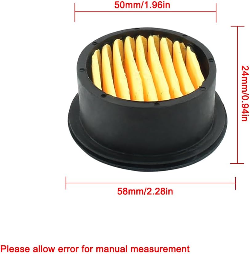 4 Pack Air Compressor Filter Elements, Air Compressor Cartridges, Air Replacement Filter Element for Air Compressor, Easy to Install (Yellow)