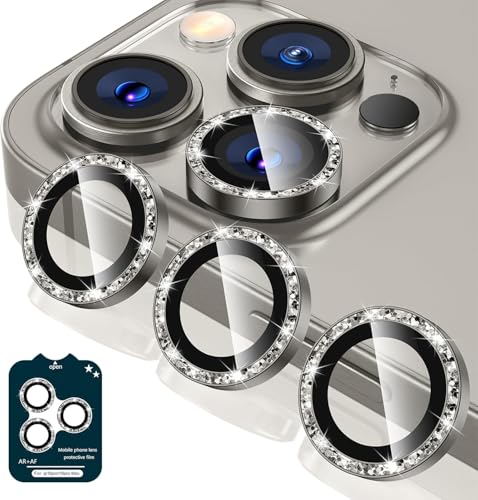 Image of Diamond Mobile Camera Lens Protector Compatible for iPhone 16 Pro & iPhone 16 Pro Max Silver