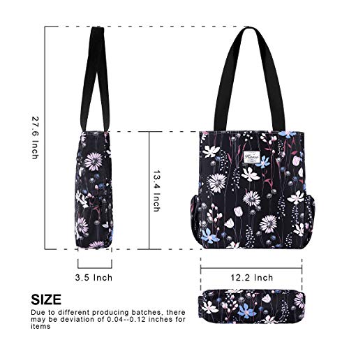 KAMO Floral Tote Bag - Waterproof Lightweight Handbags Travel Shoulder Bag for Hiking Yoga Gym Swimming Travel Beach3